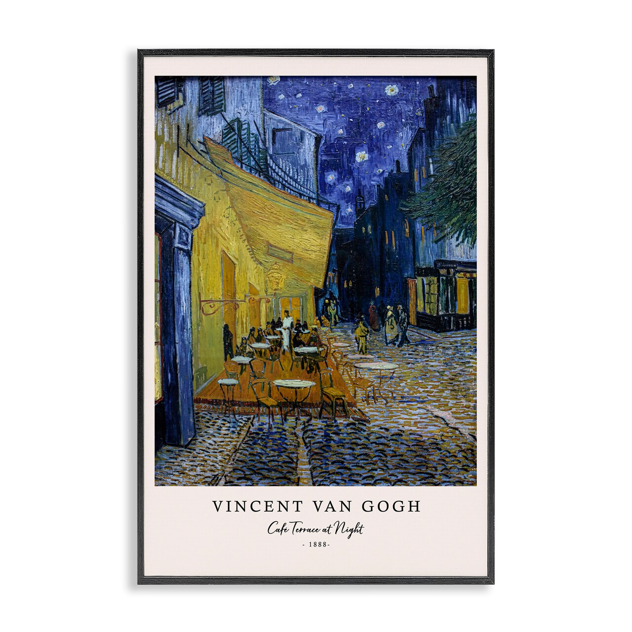 Stupell Industries Classic Cafe Terrace At Night Framed Giclee, design by Vintage Hustle